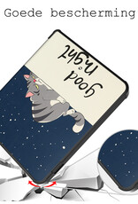 BASEY. Hoes Geschikt voor Kobo Libra 2 Hoesje Bookcase Cover Hoes Met Screenprotector - Hoesje Geschikt voor Kobo Libra 2 Hoes Cover Case - Kat