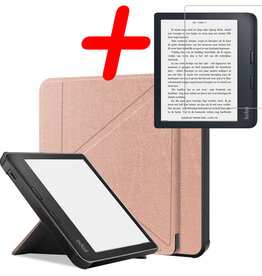 BASEY. BASEY. Kobo Libra 2 Hoesje Met Screenprotector - Rose Goud