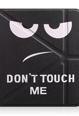 BASEY. Hoes Geschikt voor Kobo Libra 2 Hoesje Bookcase Cover Hoes Met Screenprotector - Hoesje Geschikt voor Kobo Libra 2 Hoes Cover Case - Don't Touch Me