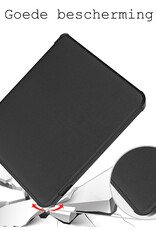 BASEY. Hoes Geschikt voor Kobo Libra 2 Hoesje Bookcase Cover Hoes Met Screenprotector - Hoesje Geschikt voor Kobo Libra 2 Hoes Cover Case - Zwart