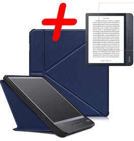 BASEY. BASEY. Kobo Libra H2O Hoesje Met Screenprotector - Donkerblauw