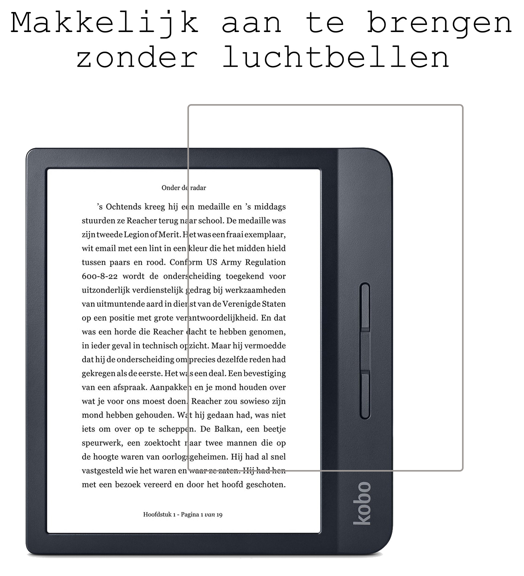 BASEY. Hoes Geschikt voor Kobo Libra H2O Hoesje Bookcase Cover Hoes Met Screenprotector - Hoesje Geschikt voor Kobo Libra H2O Hoes Cover Case - Donkerblauw