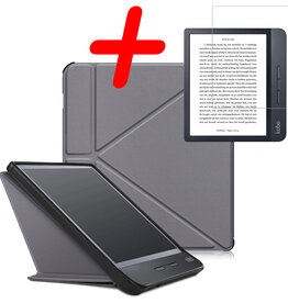 BASEY. BASEY. Kobo Libra H2O Hoesje Met Screenprotector - Grijs