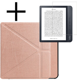 NoXx NoXx Kobo Libra H2O Hoesje Met Screenprotector - Rose Goud