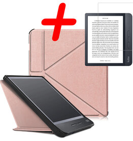 BASEY. BASEY. Kobo Libra H2O Hoesje Met Screenprotector - Rose Goud