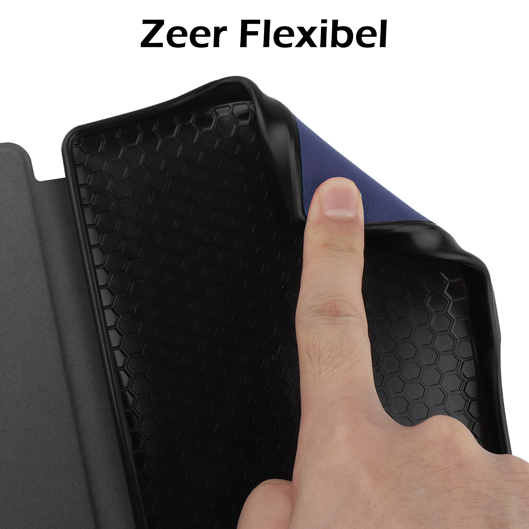 NoXx Hoes Geschikt voor Kobo Nia Hoesje Bookcase Cover Book Case Hoes Sleepcover Met Screenprotector - Donkerblauw