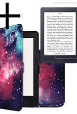 NoXx Hoes Geschikt voor Kobo Nia Hoesje Bookcase Cover Book Case Hoes Sleepcover Met Screenprotector - Galaxy