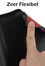 NoXx Hoes Geschikt voor Kobo Nia Hoesje Bookcase Cover Book Case Hoes Sleepcover Met Screenprotector - Donkerrood