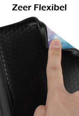 NoXx Hoes Geschikt voor Kobo Nia Hoesje Bookcase Cover Book Case Hoes Sleepcover Met Screenprotector - Galaxy