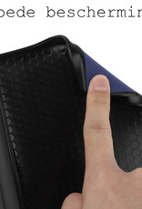 BASEY. Hoes Geschikt voor Kobo Nia Hoesje Bookcase Cover Hoes Met Screenprotector - Hoesje Geschikt voor Kobo Nia Hoes Cover Case - Donkerblauw
