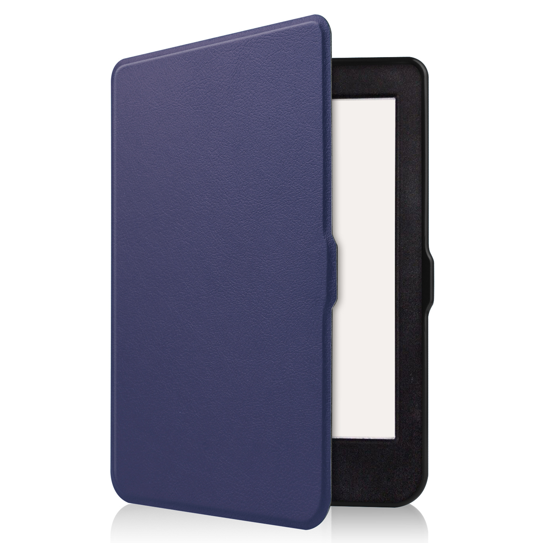 BASEY. Hoes Geschikt voor Kobo Nia Hoesje Bookcase Cover Hoes Met Screenprotector - Hoesje Geschikt voor Kobo Nia Hoes Cover Case - Donkerblauw