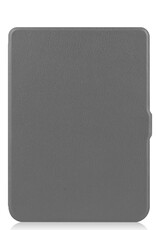 NoXx Hoes Geschikt voor Kobo Nia Hoesje Bookcase Cover Book Case Hoes Sleepcover Met Screenprotector - Grijs