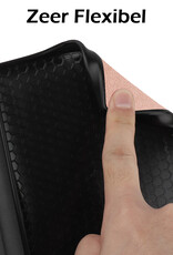 NoXx Hoes Geschikt voor Kobo Nia Hoesje Bookcase Cover Book Case Hoes Sleepcover Met Screenprotector - Rosé Goud