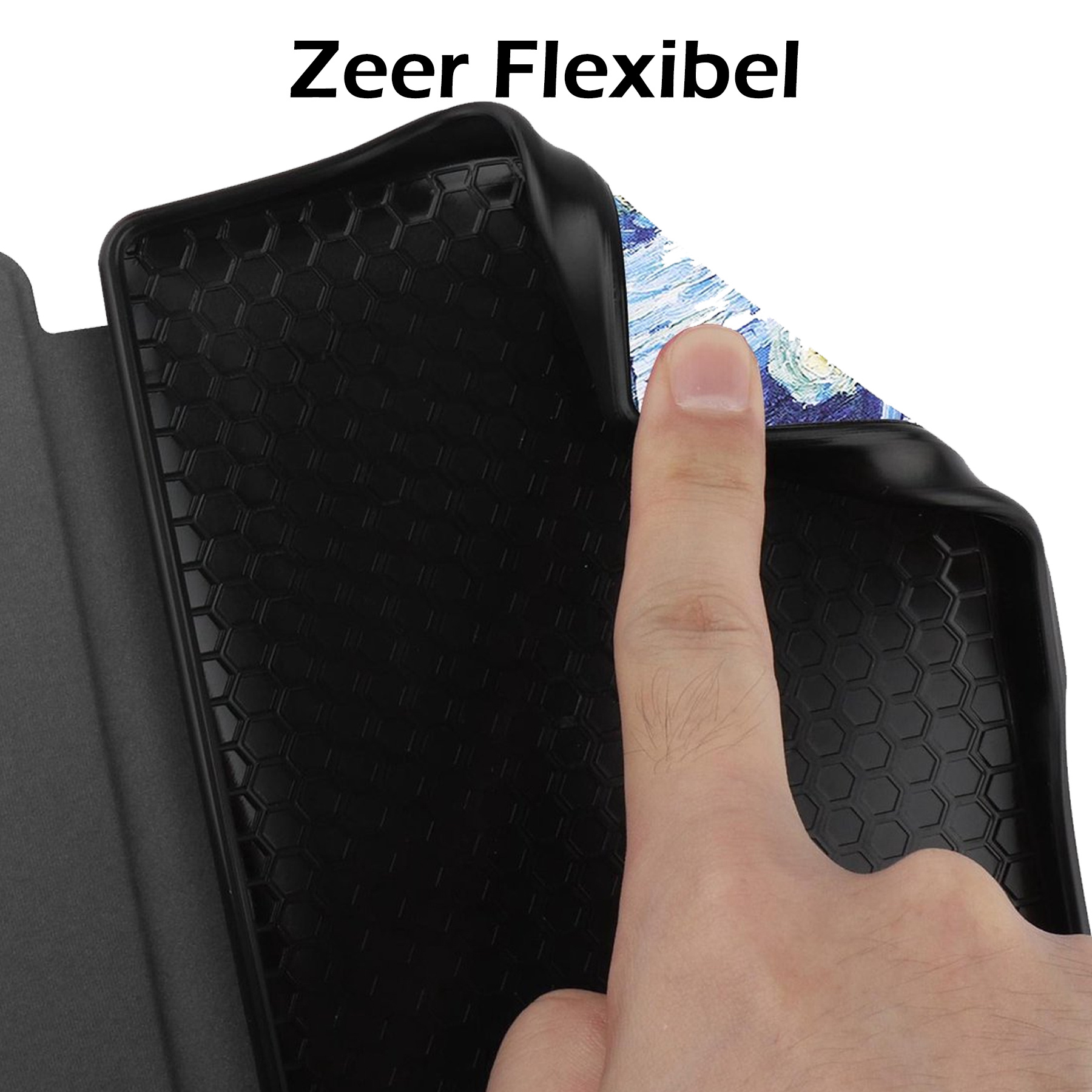 NoXx Hoes Geschikt voor Kobo Nia Hoesje Bookcase Cover Book Case Hoes Sleepcover Met Screenprotector - Sterrenhemel