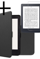 NoXx Hoes Geschikt voor Kobo Nia Hoesje Bookcase Cover Book Case Hoes Sleepcover Met Screenprotector - Zwart