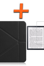 Nomfy Hoesje Geschikt voor Kobo Sage Hoes Book Case - Hoes Geschikt voor Kobo Sage Hoesje Book Cover Met Screenprotector - Zwart