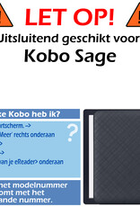 Nomfy Hoesje Geschikt voor Kobo Sage Hoes Book Case - Hoes Geschikt voor Kobo Sage Hoesje Book Cover Met Screenprotector - Zwart