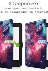 BASEY. Hoes Geschikt voor Kobo Nia Hoesje Bookcase Cover Hoes Met Screenprotector - Hoesje Geschikt voor Kobo Nia Hoes Cover Case - Galaxy