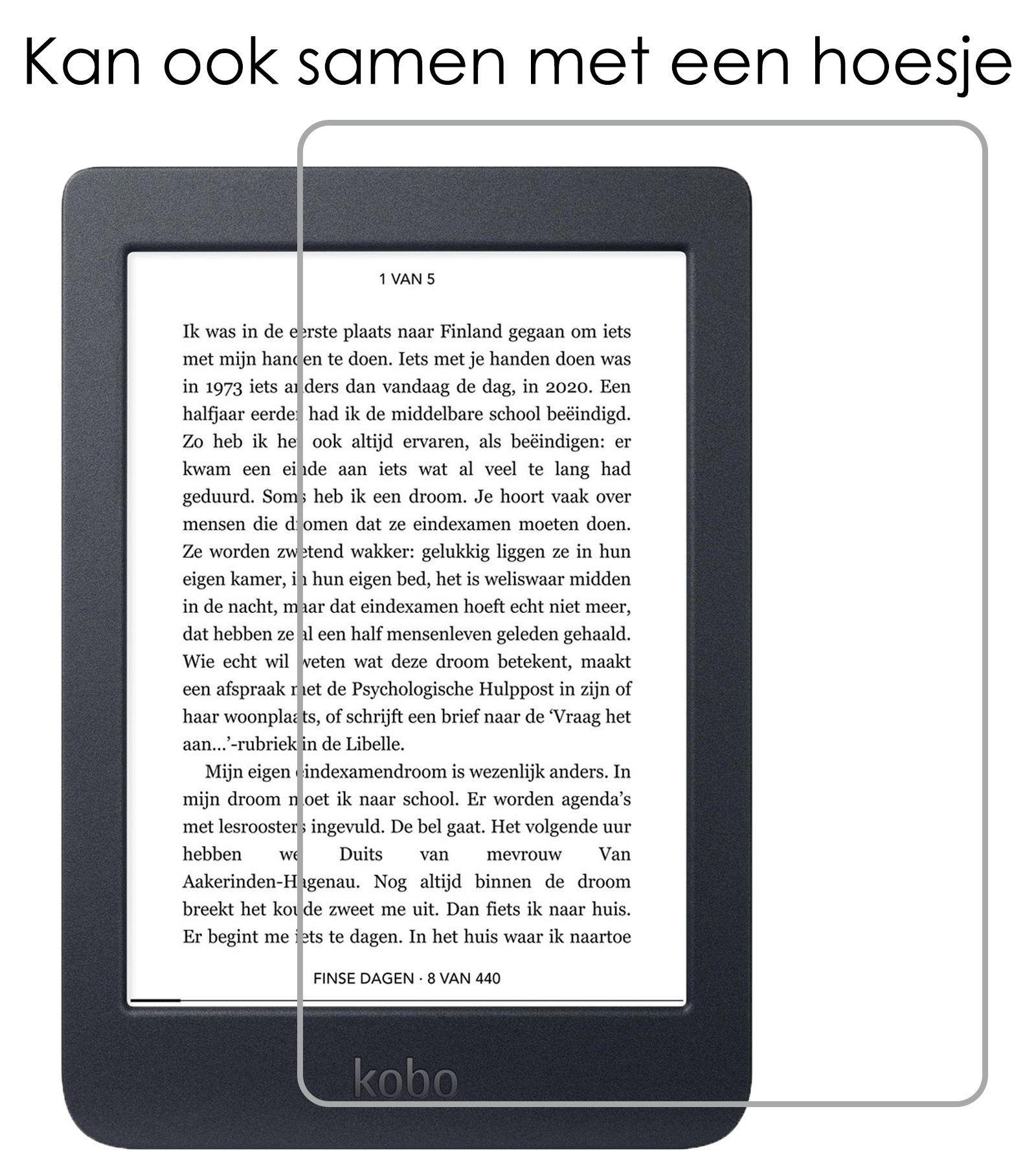 NoXx Hoes Geschikt voor Kobo Nia Hoesje Bookcase Cover Book Case Hoes Sleepcover Met Screenprotector - Bloesem