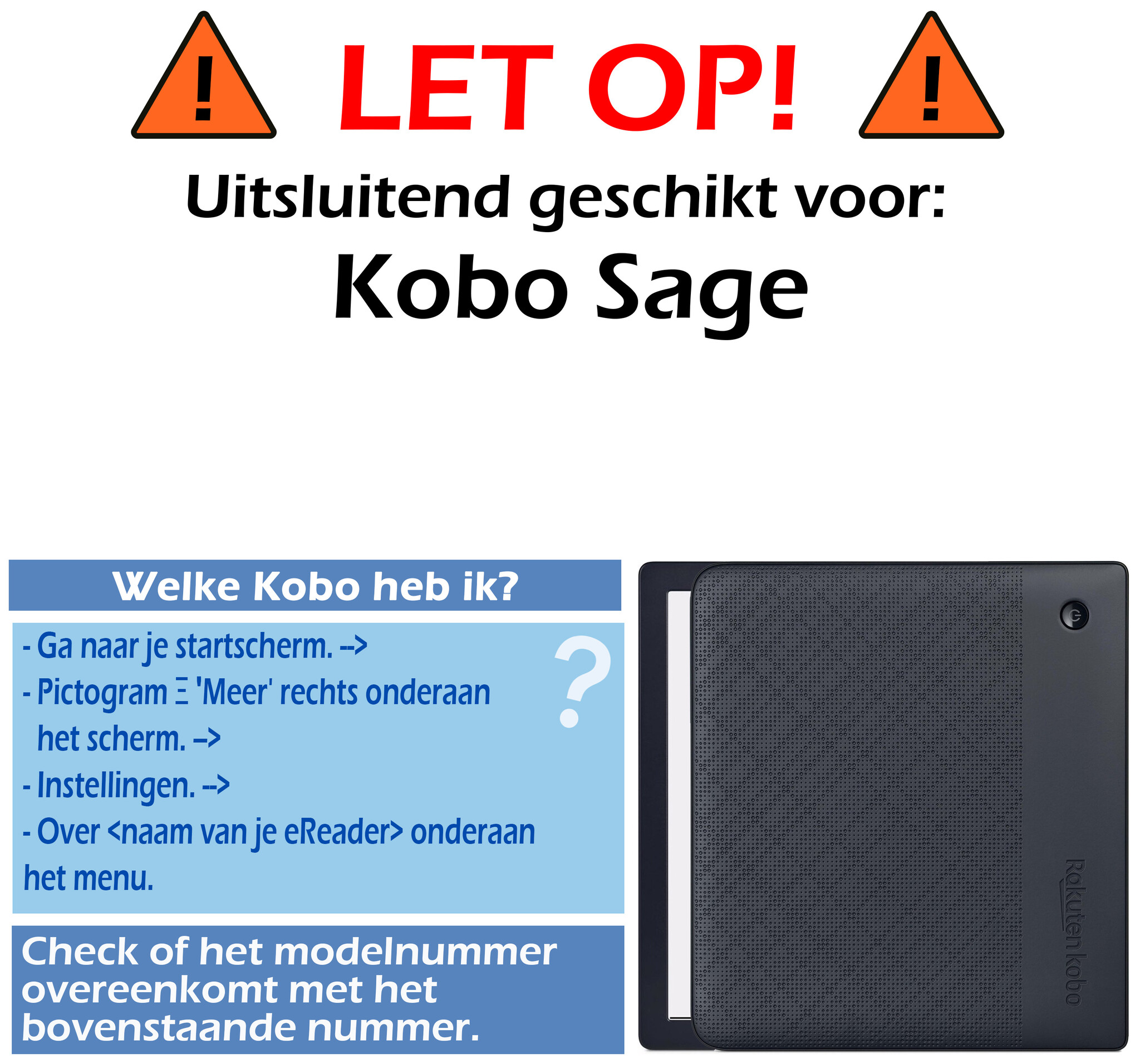 Nomfy Hoesje Geschikt voor Kobo Sage Hoes Book Case - Hoes Geschikt voor Kobo Sage Hoesje Book Cover Met Screenprotector - Rosé Goud