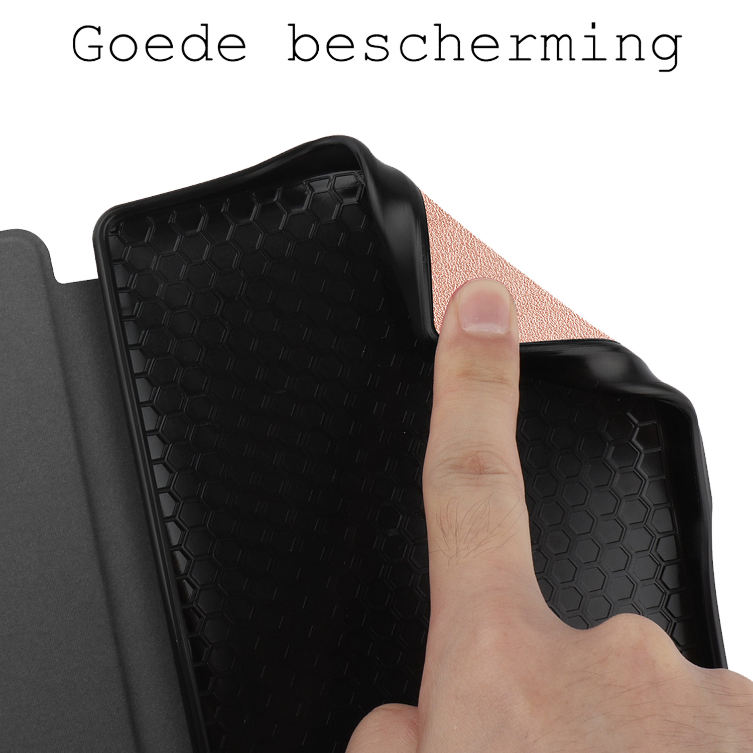 BASEY. Hoes Geschikt voor Kobo Nia Hoesje Bookcase Cover Hoes Met Screenprotector - Hoesje Geschikt voor Kobo Nia Hoes Cover Case - Rosé Goud