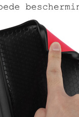 BASEY. Hoes Geschikt voor Kobo Nia Hoesje Bookcase Cover Hoes Met Screenprotector - Hoesje Geschikt voor Kobo Nia Hoes Cover Case - Rood