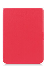 BASEY. Hoes Geschikt voor Kobo Nia Hoesje Bookcase Cover Hoes Met Screenprotector - Hoesje Geschikt voor Kobo Nia Hoes Cover Case - Rood