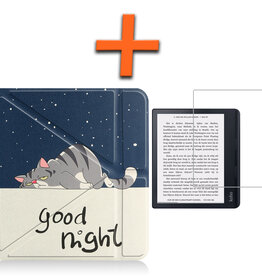 Nomfy Nomfy Kobo Sage Hoesje Met Screenprotector - Kat