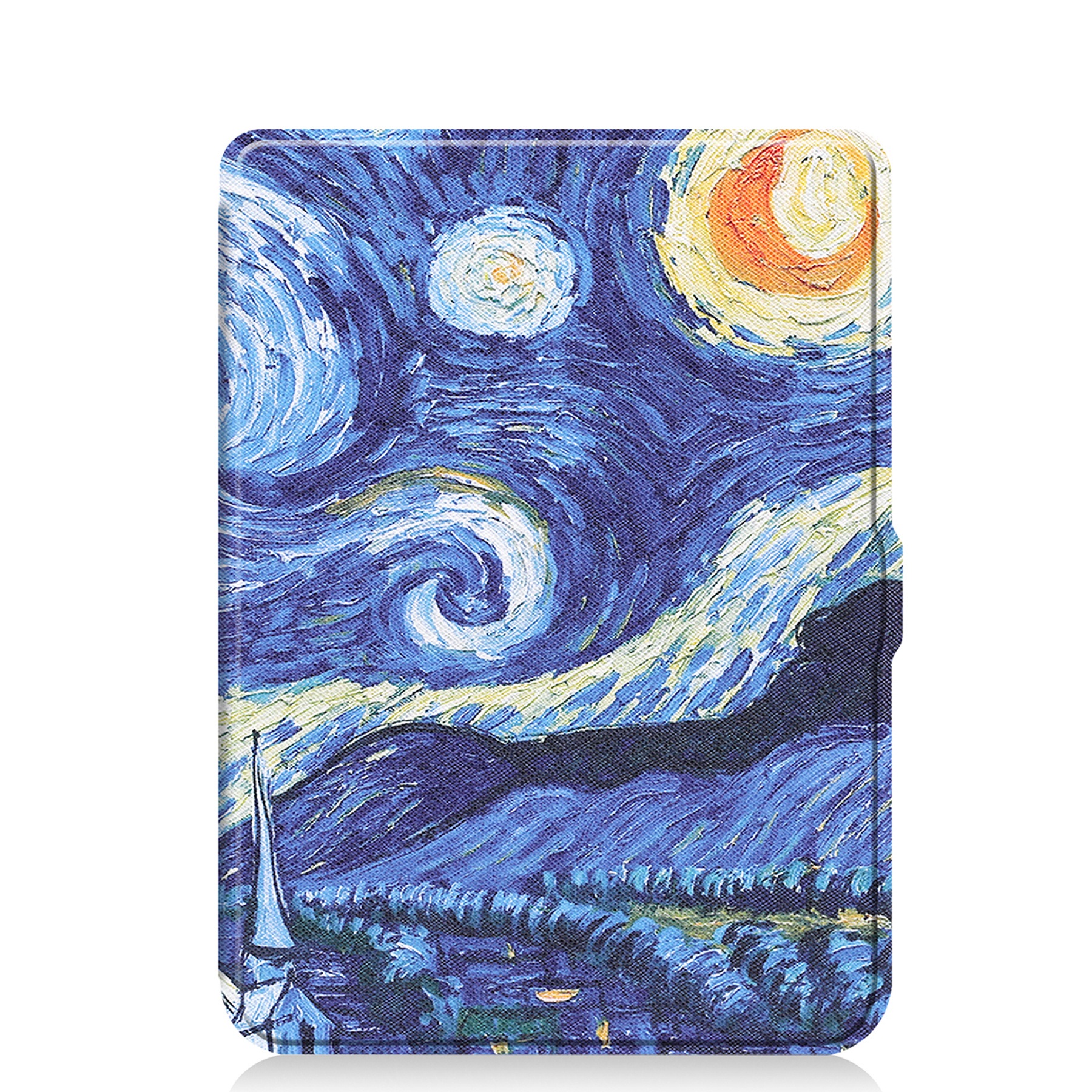 BASEY. Hoes Geschikt voor Kobo Nia Hoesje Bookcase Cover Hoes Met Screenprotector - Hoesje Geschikt voor Kobo Nia Hoes Cover Case - Sterrenhemel