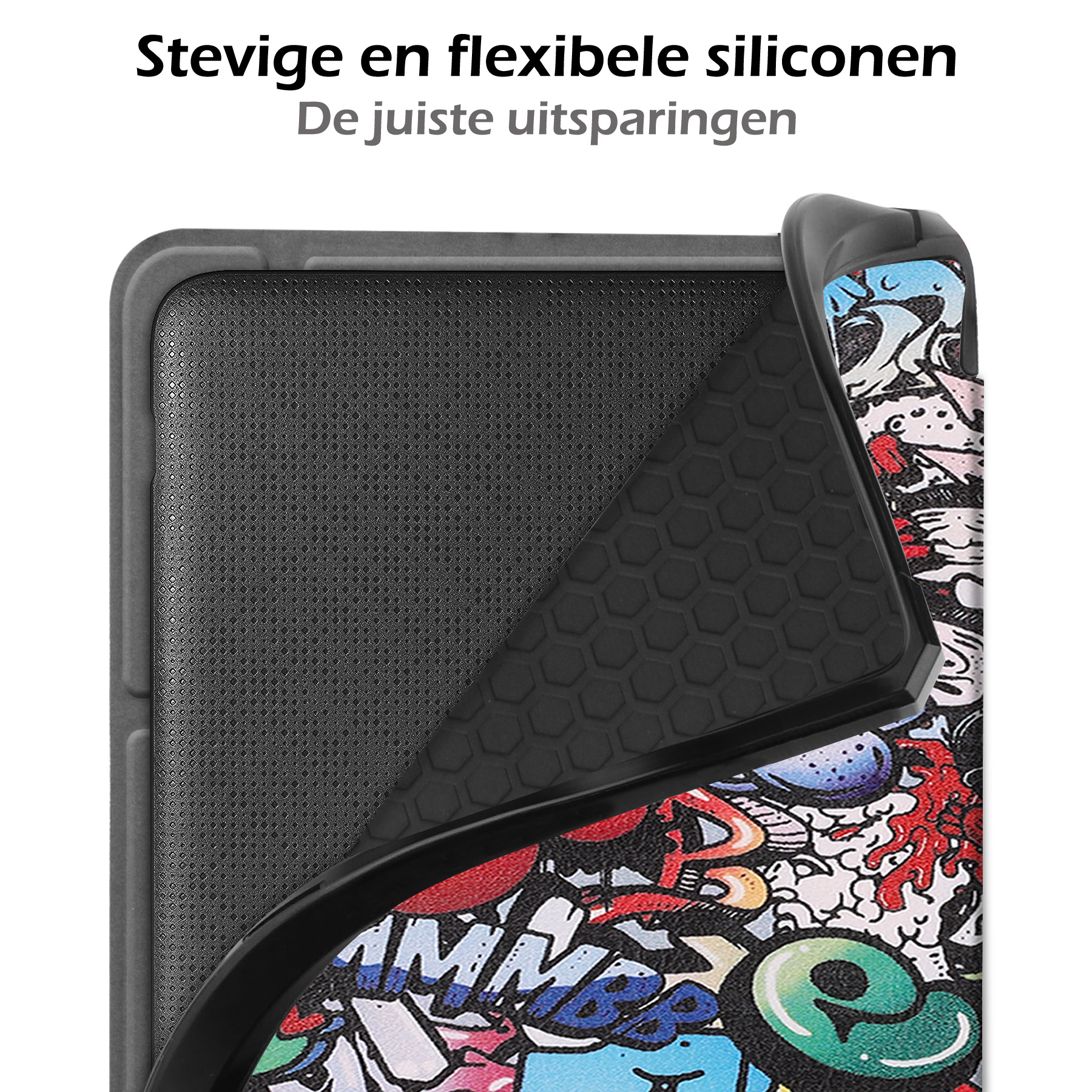 Nomfy Hoesje Geschikt voor Kobo Sage Hoes Book Case - Hoes Geschikt voor Kobo Sage Hoesje Book Cover Met Screenprotector - Graffity
