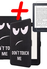 BASEY. Hoes Geschikt voor Kobo Nia Hoesje Bookcase Cover Hoes Met Screenprotector - Hoesje Geschikt voor Kobo Nia Hoes Cover Case - Don't Touch Me