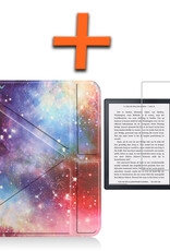 Nomfy Hoesje Geschikt voor Kobo Sage Hoes Book Case - Hoes Geschikt voor Kobo Sage Hoesje Book Cover Met Screenprotector - Galaxy