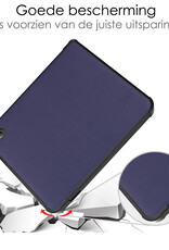 NoXx Hoes Geschikt voor Kobo Sage Hoesje Bookcase Cover Book Case Hoes Sleepcover Met Screenprotector - Donkerblauw