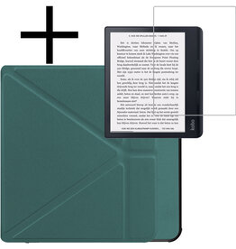 NoXx NoXx Kobo Sage Hoesje Met Screenprotector - Donkergroen