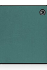 NoXx Hoes Geschikt voor Kobo Sage Hoesje Bookcase Cover Book Case Hoes Sleepcover Met Screenprotector - Donkergroen