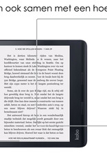 NoXx Hoes Geschikt voor Kobo Sage Hoesje Bookcase Cover Book Case Hoes Sleepcover Met Screenprotector - Donkergroen