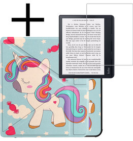 NoXx NoXx Kobo Sage Hoesje Met Screenprotector - Eenhoorn