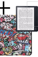 NoXx Hoes Geschikt voor Kobo Sage Hoesje Bookcase Cover Book Case Hoes Sleepcover Met Screenprotector - Graffity