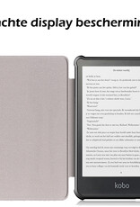 Nomfy Hoesje Geschikt voor Kobo Nia Hoes Book Case - Hoes Geschikt voor Kobo Nia Hoesje Book Cover Met Screenprotector - Zwart
