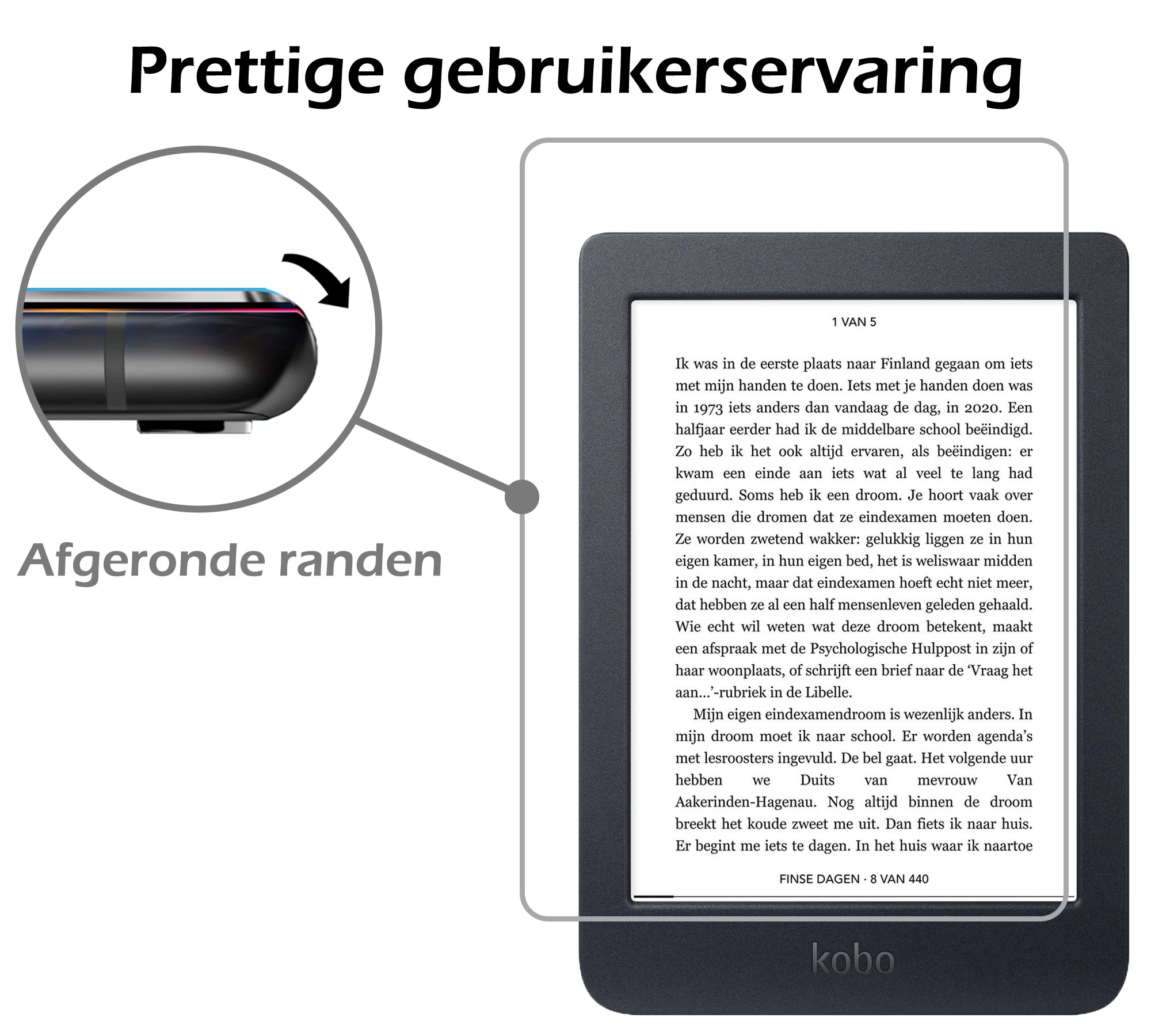 Nomfy Hoesje Geschikt voor Kobo Nia Hoes Book Case - Hoes Geschikt voor Kobo Nia Hoesje Book Cover Met Screenprotector - Vlinders