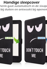 Nomfy Hoesje Geschikt voor Kobo Nia Hoes Book Case - Hoes Geschikt voor Kobo Nia Hoesje Book Cover Met Screenprotector - Don't Touch Me