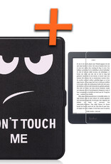 Nomfy Hoesje Geschikt voor Kobo Nia Hoes Book Case - Hoes Geschikt voor Kobo Nia Hoesje Book Cover Met Screenprotector - Don't Touch Me