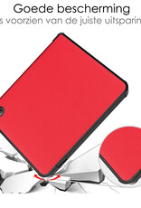 NoXx Hoes Geschikt voor Kobo Sage Hoesje Bookcase Cover Book Case Hoes Sleepcover Met Screenprotector - Rood