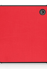 NoXx Hoes Geschikt voor Kobo Sage Hoesje Bookcase Cover Book Case Hoes Sleepcover Met Screenprotector - Rood