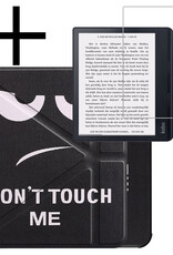 NoXx Hoes Geschikt voor Kobo Sage Hoesje Bookcase Cover Book Case Hoes Sleepcover Met Screenprotector - Don't Touch Me