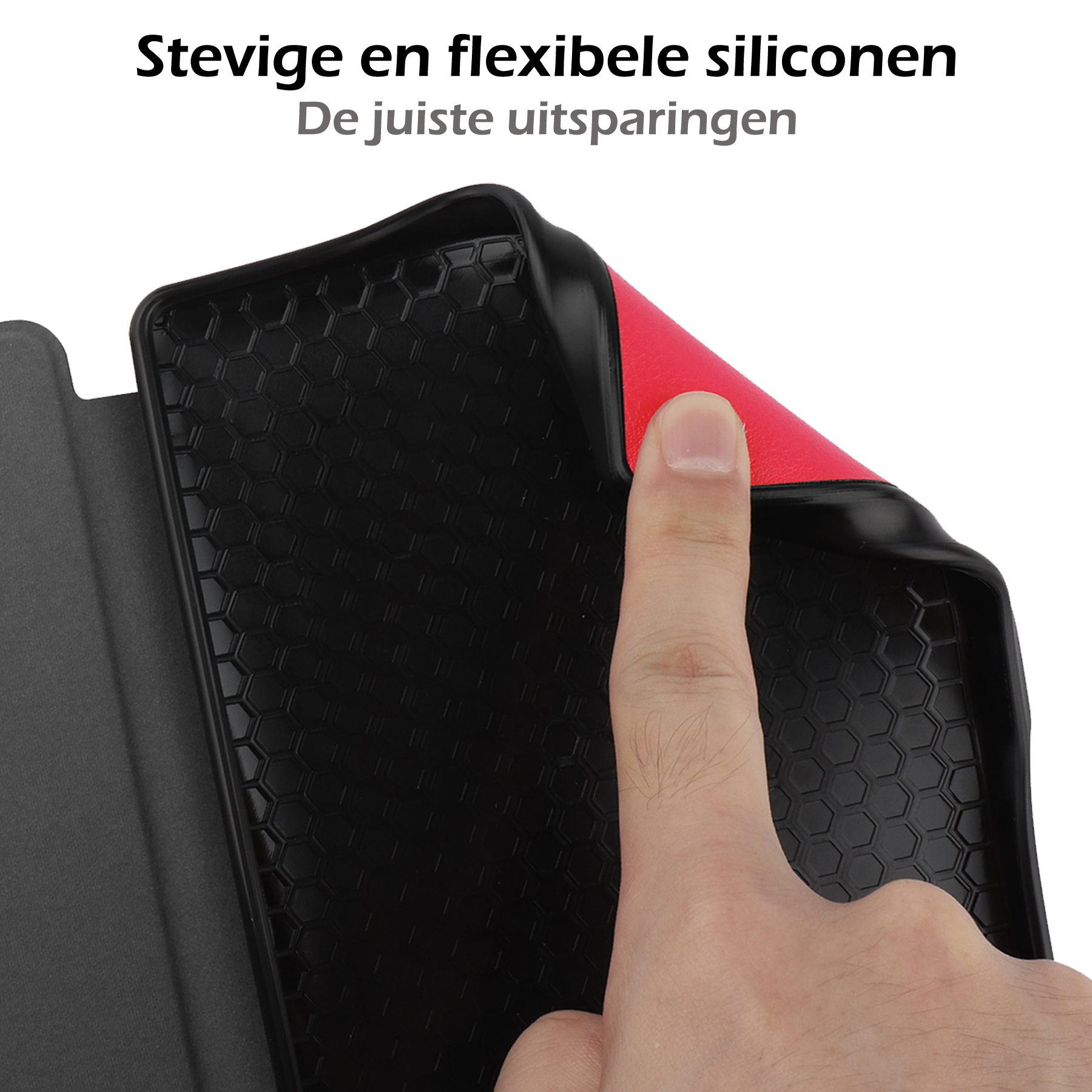 Nomfy Hoesje Geschikt voor Kobo Nia Hoes Book Case - Hoes Geschikt voor Kobo Nia Hoesje Book Cover Met Screenprotector - Rood