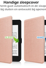 Nomfy Hoesje Geschikt voor Kobo Nia Hoes Book Case - Hoes Geschikt voor Kobo Nia Hoesje Book Cover Met Screenprotector - Rosé Goud