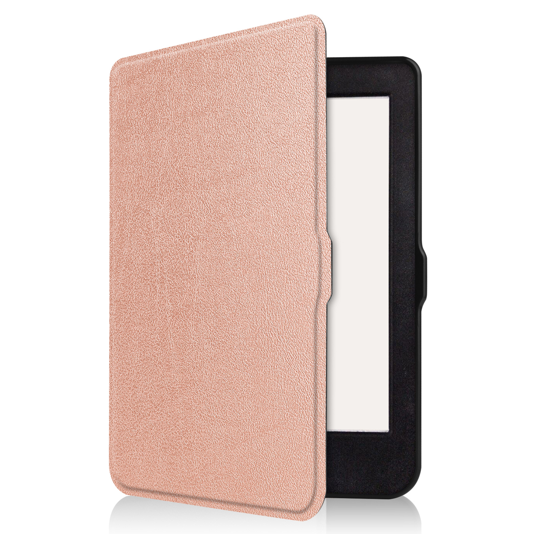 Nomfy Hoesje Geschikt voor Kobo Nia Hoes Book Case - Hoes Geschikt voor Kobo Nia Hoesje Book Cover Met Screenprotector - Rosé Goud