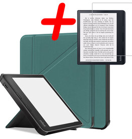 BASEY. BASEY. Kobo Sage Hoesje Met Screenprotector - Donkergroen