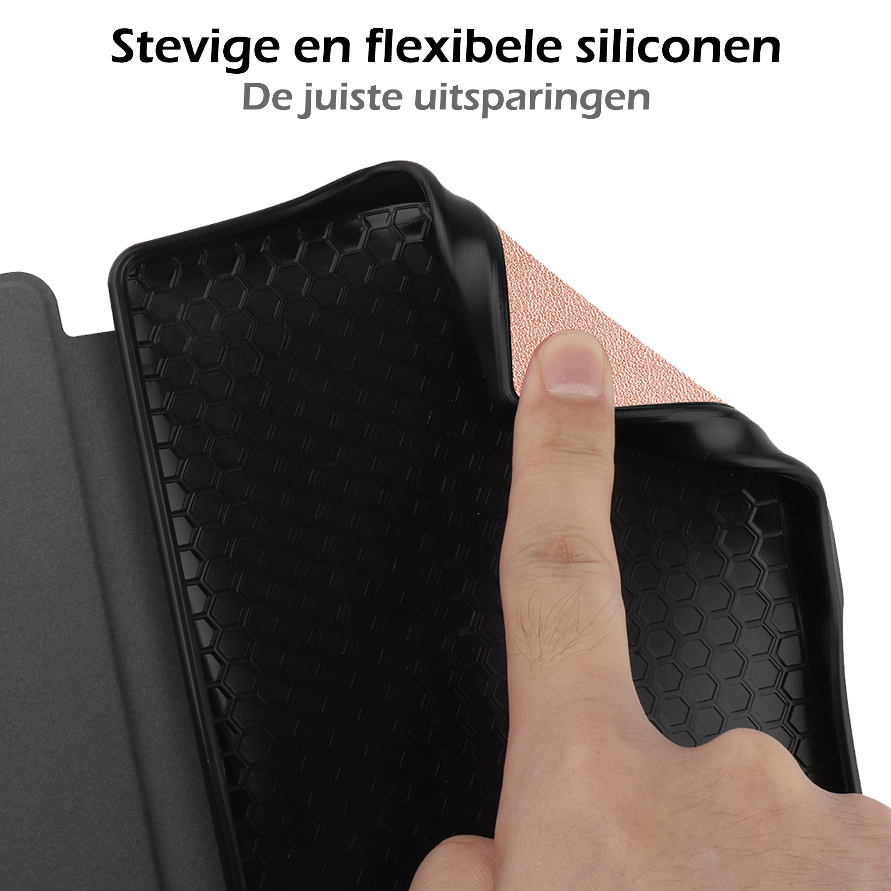 Nomfy Hoesje Geschikt voor Kobo Nia Hoes Book Case - Hoes Geschikt voor Kobo Nia Hoesje Book Cover Met Screenprotector - Rosé Goud